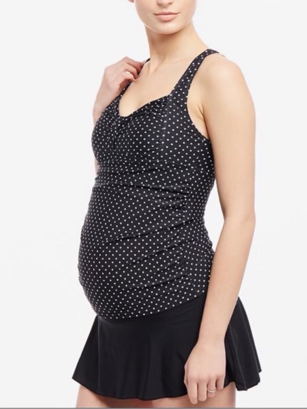 Motherhood Maternity Polka Dot Tankini Top